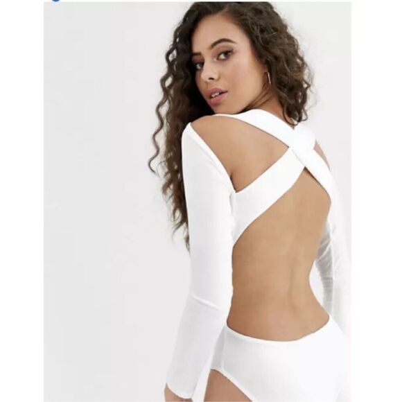 Outrageous Fortune Black Cross Back Bodysuit Size 6 - Picture 1 of 6